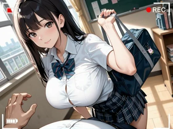 淫乱学園  クラスの巨乳女子校生のハメ撮り記録 画像1