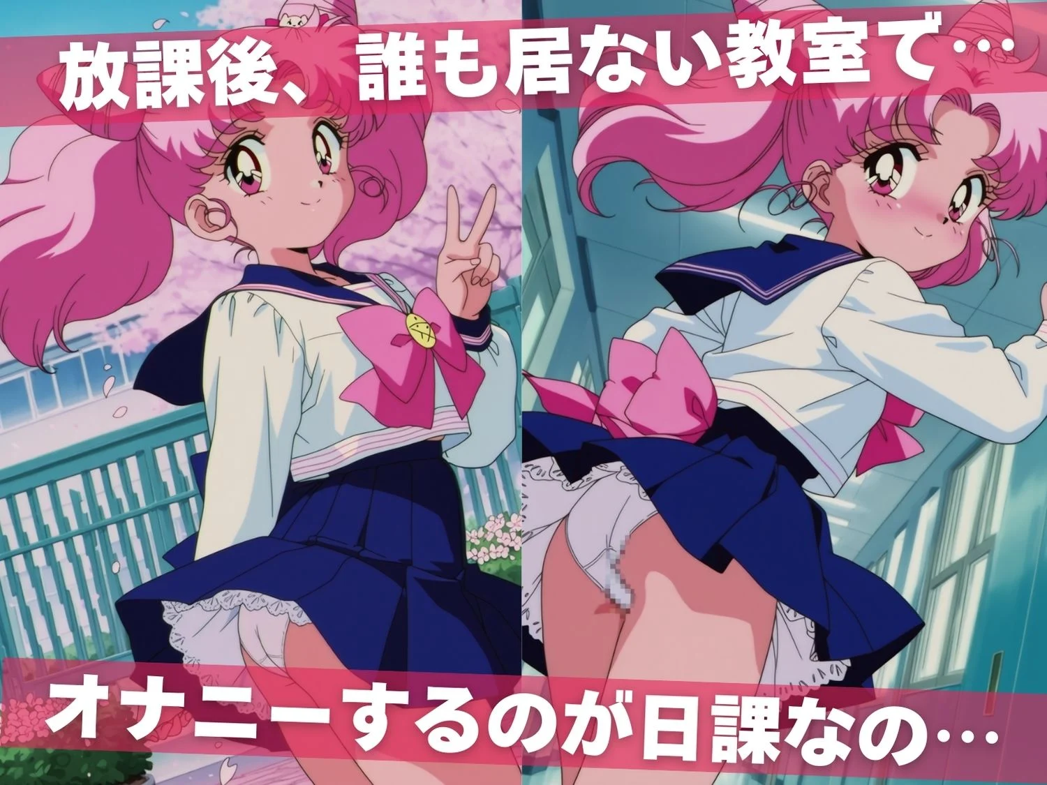 オナニー覗かれ、寝取られて セーラ●ムーン(vol.2) 〜 学校編 〜 おじさんに暴かれた秘密 画像1