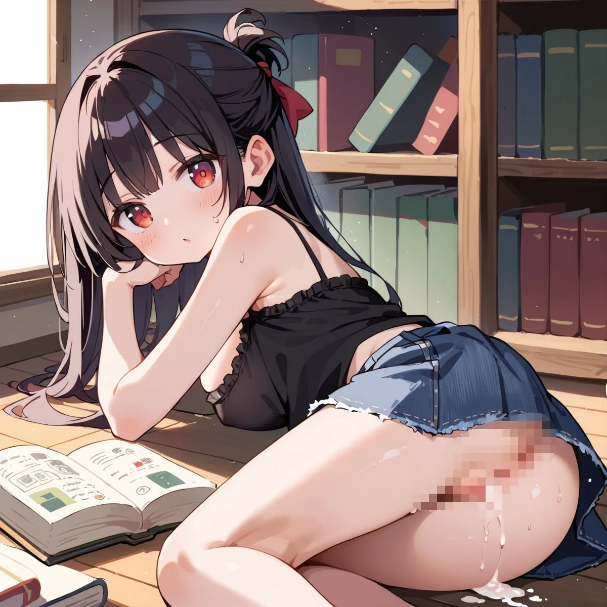 夏休み、図書館の静寂に溶ける2人の秘密page.9 画像2