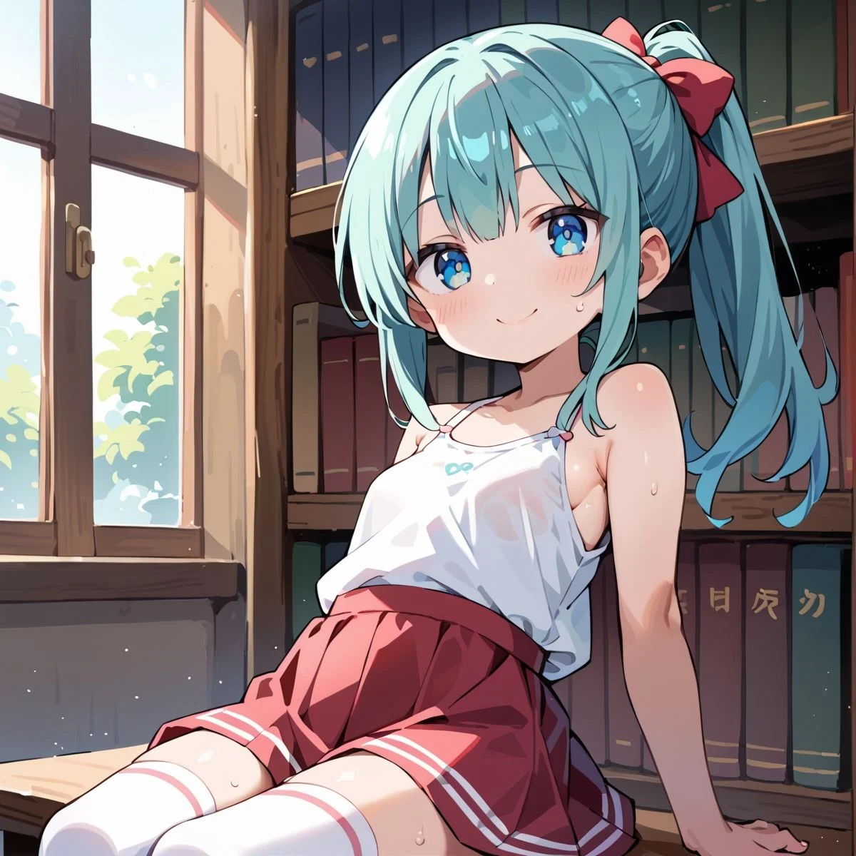 夏休み、図書館の静寂に溶ける2人の秘密page.9 画像5