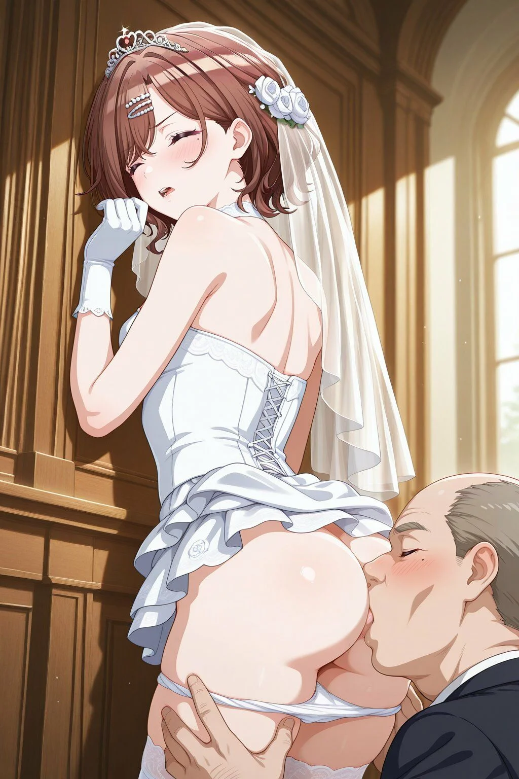 樋口○香 ウェディングドレスでキモおじにより強●性接待 画像4