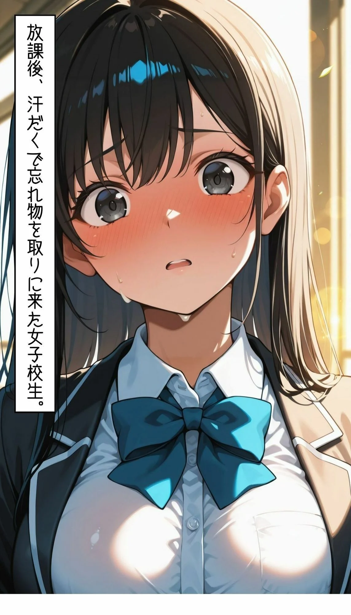 黒髪清楚巨乳が中出しご奉仕〜デカチンにいいなり調教〜 画像1