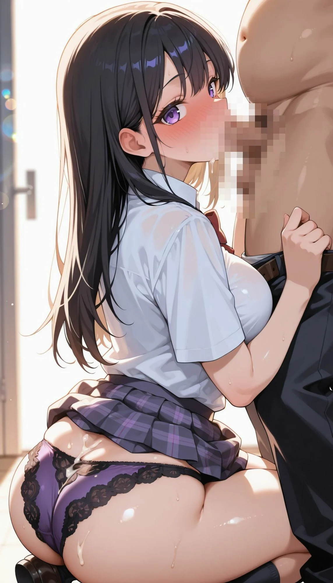 黒髪清楚巨乳が中出しご奉仕〜デカチンにいいなり調教〜 画像9