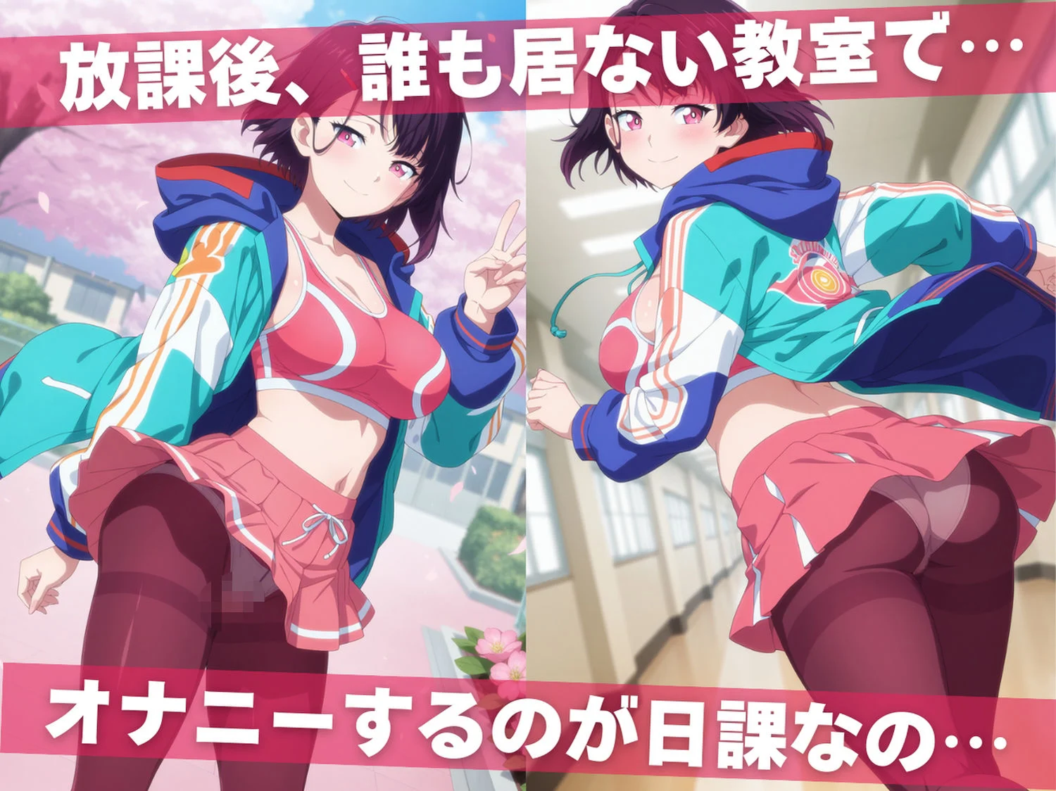 オナニー覗かれ、寝取られて  ゾン●になるまでにしたい100のこと 〜 学校編 〜 おじさんに暴かれた秘密 画像1