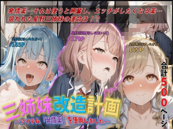 三姉妹改造計画〜アイテム「発情薬」を使用しました 〜