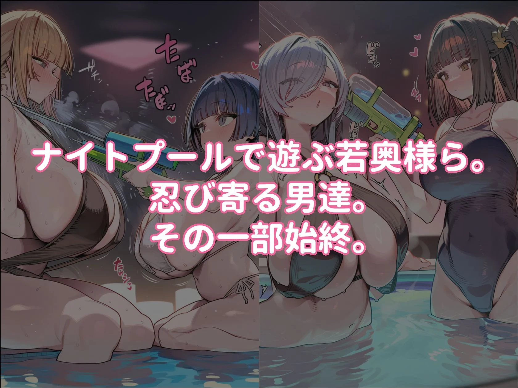 爆乳人妻を水着＋αで種付けSEXするだけの本 画像1