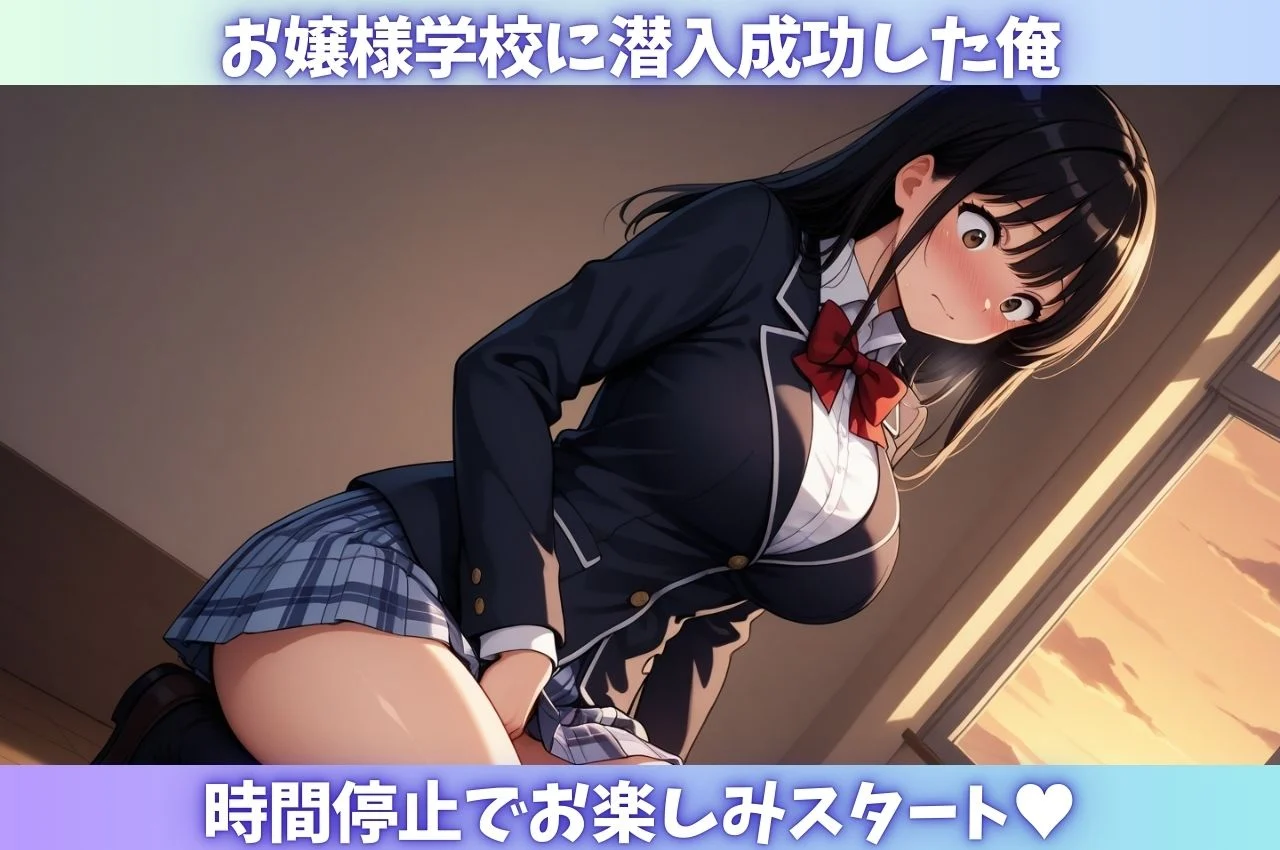 お嬢様学校に潜入!時間停止レ〇プ2 画像1