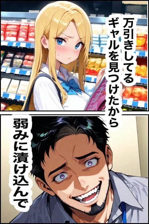 万引き現行犯!金髪ギャルを店長専用の「中出し肉便器」に分からせるまで 画像1