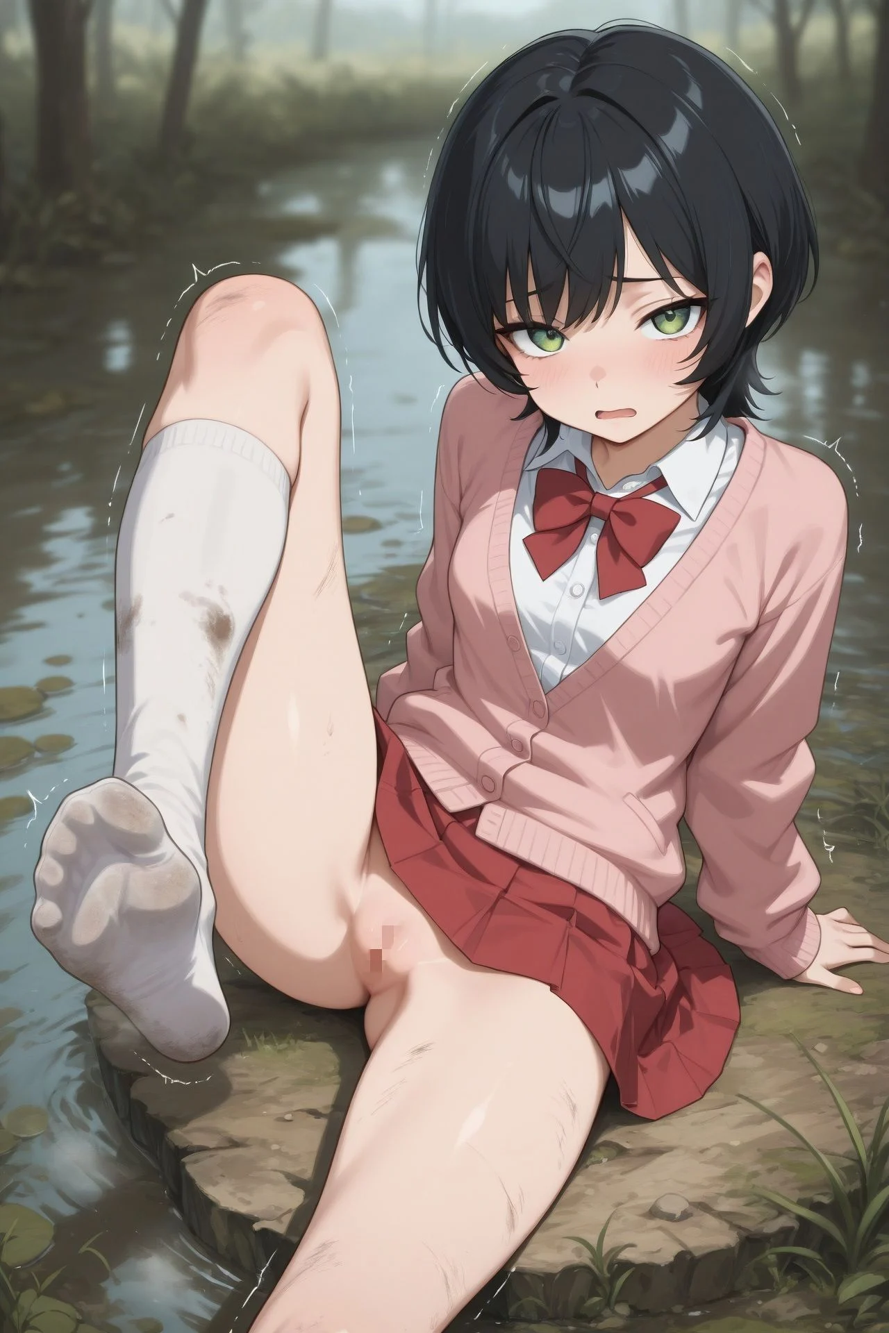 足フェチ×羞恥プレイ 泥まみれの靴下と足裏 画像3