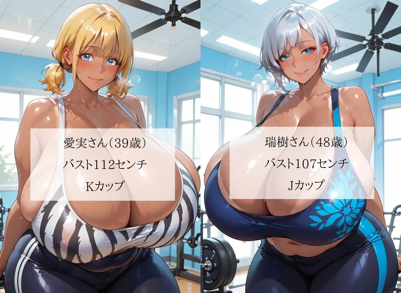 汗だく爆乳黒ギャル人妻スポーツジムのインストラクターになったボク…むちむち褐色熟女と毎日セックストレーニング＜セリフ付CG集＞ 画像2