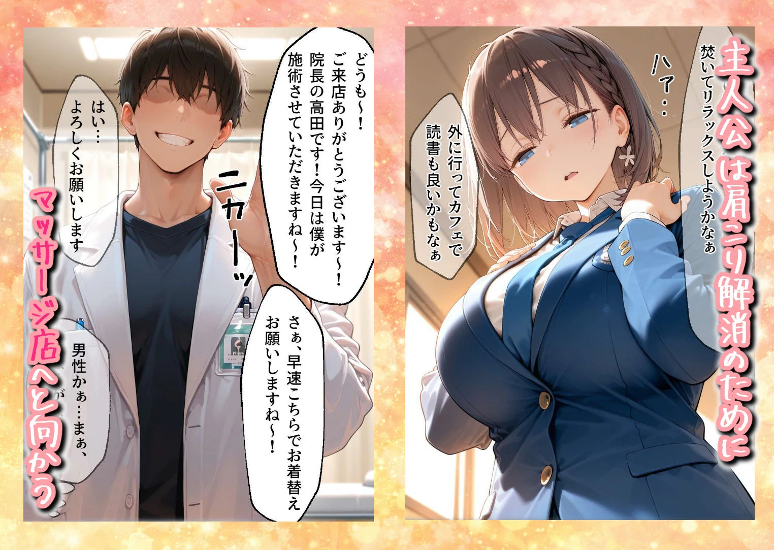 媚薬入りアロマで子宮にキス「先生、これってマッサージですか？」無謀にもイかされまくる話〜巨乳女子〇生編〜 画像1