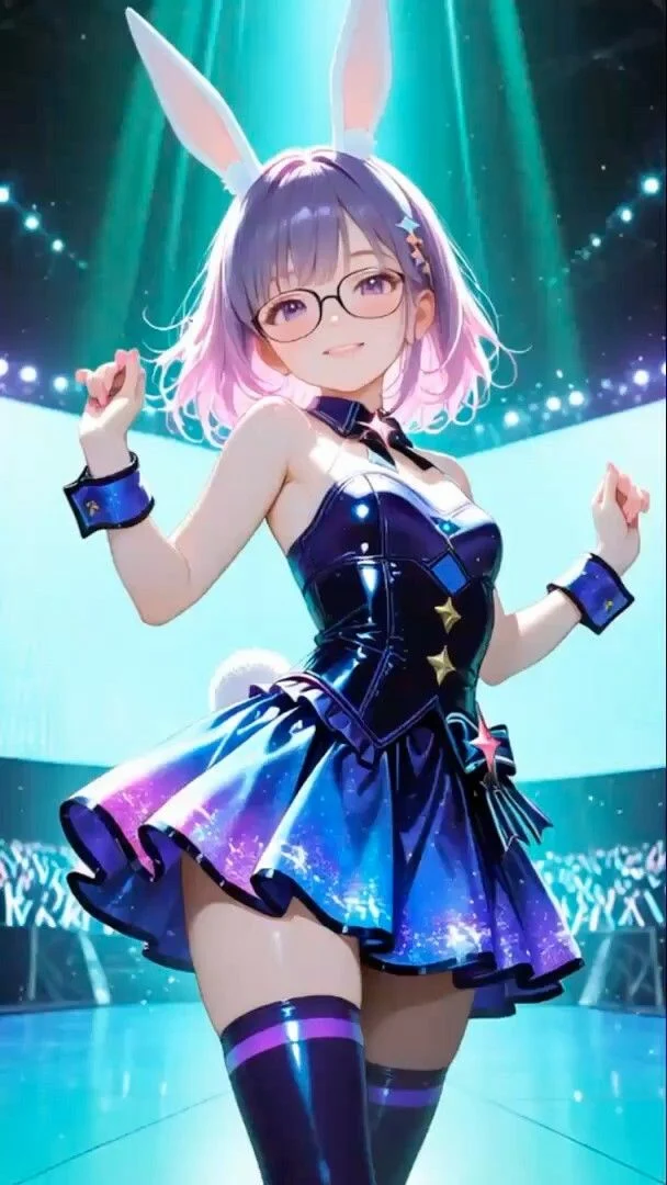 【アニメ】うさ耳アイドルダンス※モザイクなし【ダンスミュージック有り】 画像1