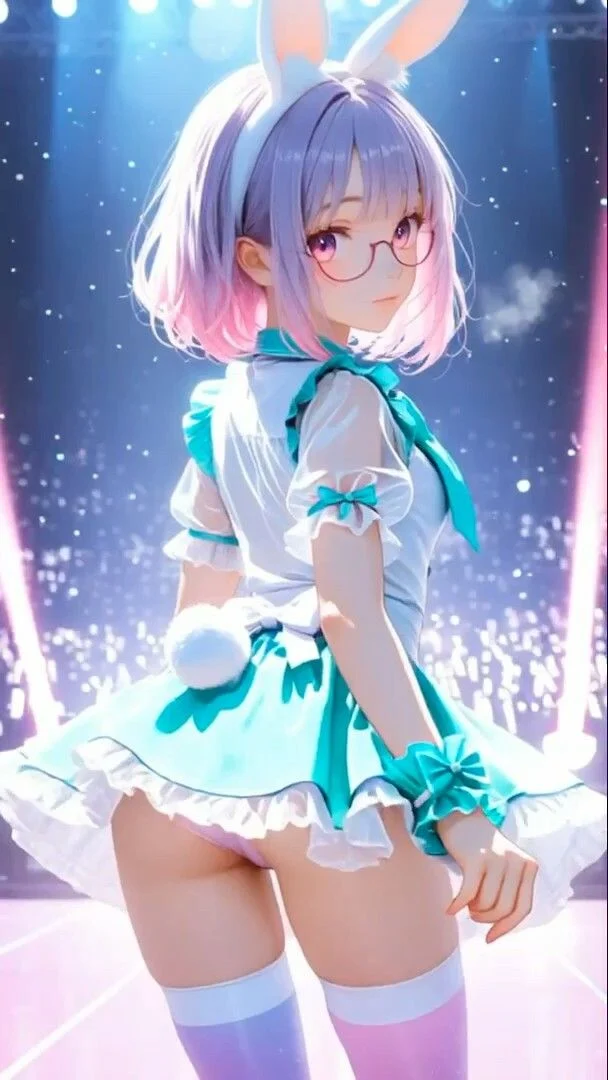 【アニメ】うさ耳アイドルダンス※モザイクなし【ダンスミュージック有り】 画像3