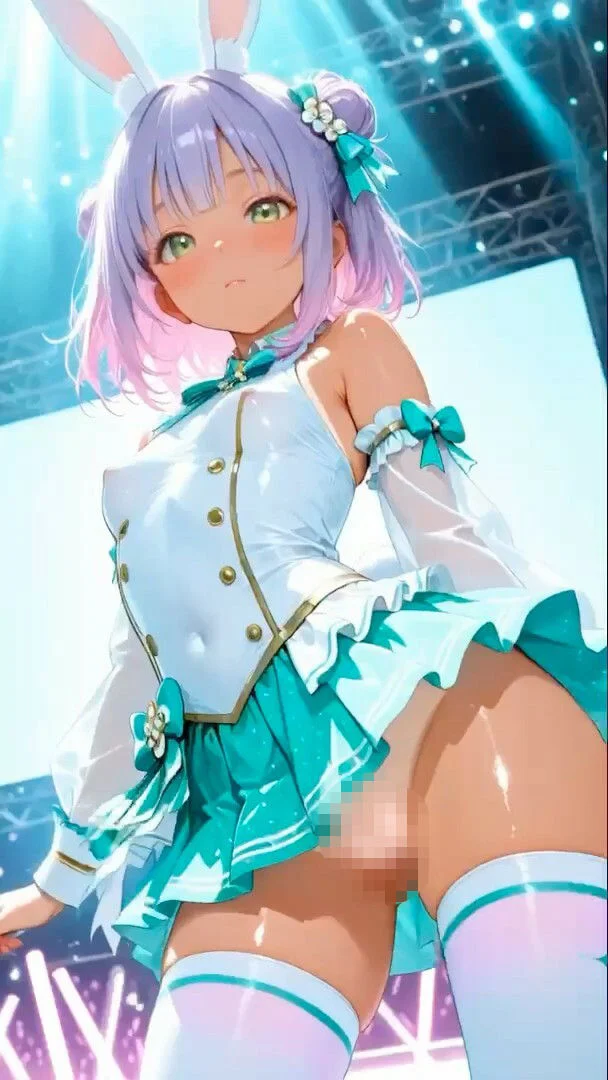 【アニメ】うさ耳アイドルダンス※モザイクなし【ダンスミュージック有り】 画像4