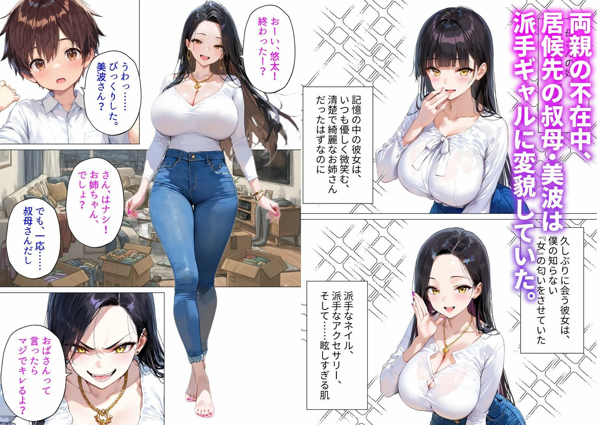 叔母ギャル種付けホームステイ 〜排卵日、僕の種で満たされる子宮〜 画像1